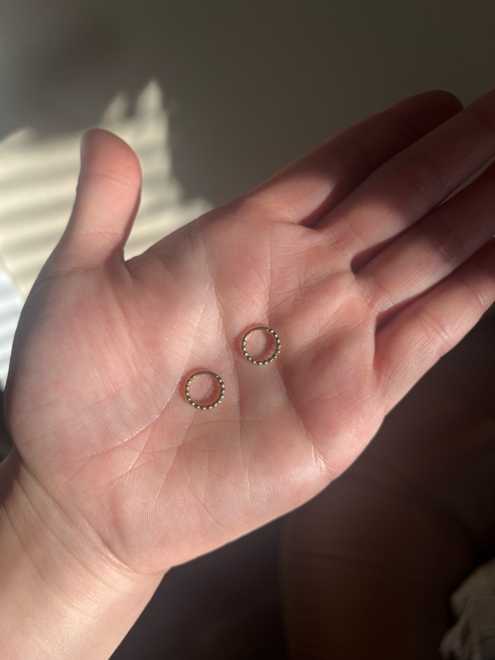 BN Mejuri cartilage beaded mini hoops (2)